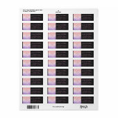 Étiquette Monogramme rose clair et noir (Feuille entière)