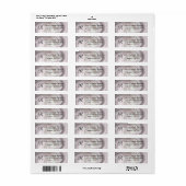 Étiquette Monogramme rose pâle Adresse de retour (Feuille entière)