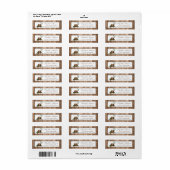 Étiquette Monogramme rustique du pays Arbre et Mariage de bo (Feuille entière)