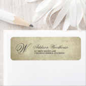 Étiquette Monogramme simple | Papier Vintage (En situation)