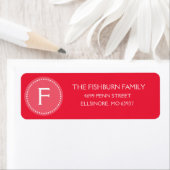 Étiquette Monogramme sur mesure Monogramme rose hollywoodien (En situation)