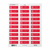 Étiquette Monogramme sur mesure Monogramme rose hollywoodien (Feuille entière)