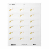 Étiquette Monogramme sur mesure W Faux Gold Foil Monogrammes (Feuille entière)