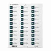 Étiquette Monogramme traditionnel douglas tartan (Feuille entière)