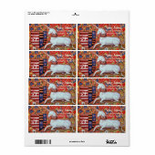 Étiquette MONogramme UNICORN (Feuille entière)