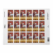 Étiquette MONogramme UNICORN PARCHEMENT BROWN (Feuille entière)