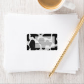 Étiquette Monogramme vache noir et blanc (En situation)