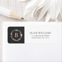 Monogramme vintage de tableau noir