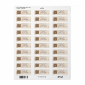 Étiquette Monogramme vintage Y (Feuille entière)