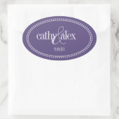 Étiquette Monogramme, violet, Caroline Mariage (Sac)