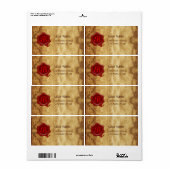 Étiquette MONOGRAPHIE Brown DU PARCHEMENT ET DU SCEAU DE CIR (Feuille entière)