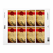 ÉTIQUETTE MONOGRAPHIE DE PARCHEMENT DES NAVIRES MAGIQUES ET  (Feuille entière)