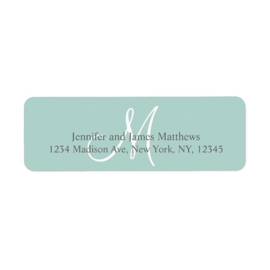 Étiquette Monographie verte, gris pour Mariages (Devant)