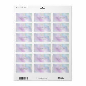 Étiquette monographique minimaliste holographique (Feuille entière)