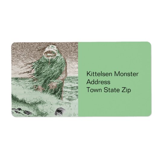 Étiquette Monster Nokken sortant de l'eau (Devant)