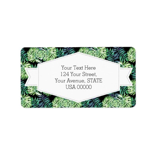 Étiquette Monstera Deliciosa Hawaiian Island Tropiques Feuil (Devant)