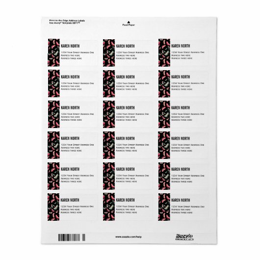 Étiquette Monstre de chaussures (Feuille entière)