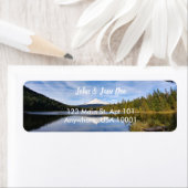 Étiquette Mont Hood au-dessus du lac Trinity (En situation)