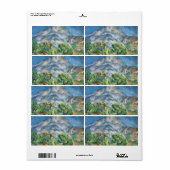 Étiquette Mont Sainte Victoire Au-Dessus de Tholonet, Paul C (Feuille entière)