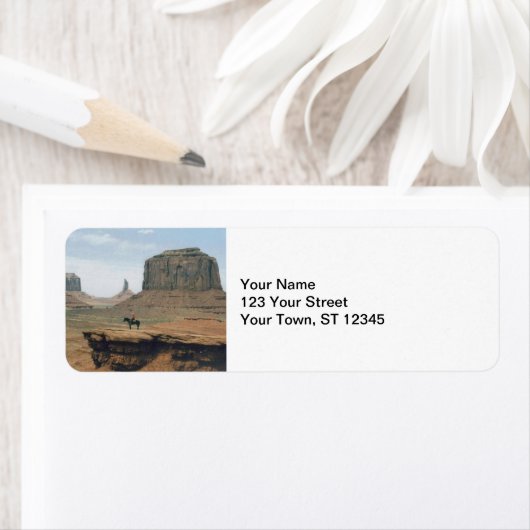 Étiquette Monument Valley Cowboy (En situation)