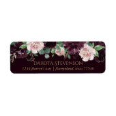 Étiquette Moody Passion | Adresse du Rose de vin violet dram (Devant)