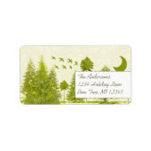 Étiquette Moon Tree Stars Adresse de retour (Devant)