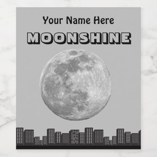 ÉTIQUETTE MOONSHINE (Étiquettes simples)