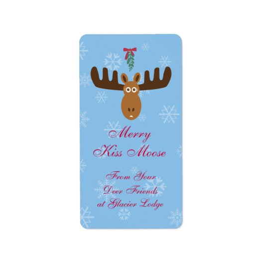 Étiquette Moose Head_Merry Kiss Moose_Deer Friends (Devant)