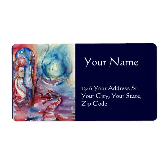 Étiquette MORGANA / Magie et mystère, Imaginaire bleu rose (Devant)