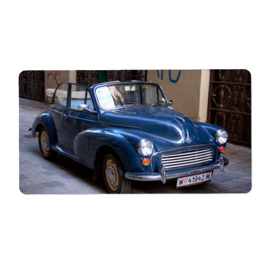 Étiquette Morris Minor Convertible Tourer (Devant)
