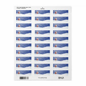 Étiquette morsure de chien père Noël (Feuille entière)