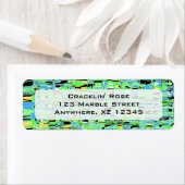 Étiquette Mosaïque Abstraite (En situation)