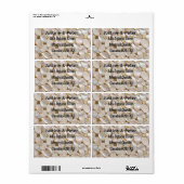 Étiquette Mosaïque de perle d'or de champagne (Feuille entière)