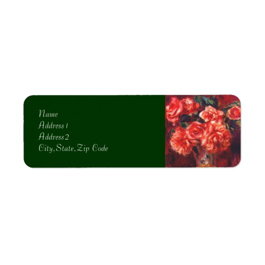 Étiquette Moss Roses par Renoir (Devant)