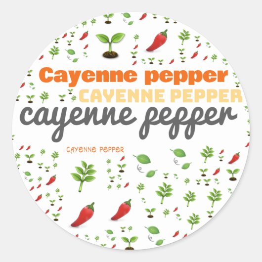 Étiquette MOT HERBE - CAYENNE PEPPER (Devant)