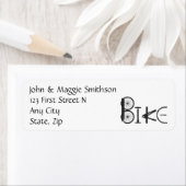 Étiquette Mot Vélo fait de Pièces Vélo Adresse personnalisée (En situation)