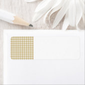 Étiquette Motif à chèque marron clair. En vichy beige. (En situation)