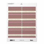 Étiquette Motif à point de Polka blanc crème (Feuille entière)