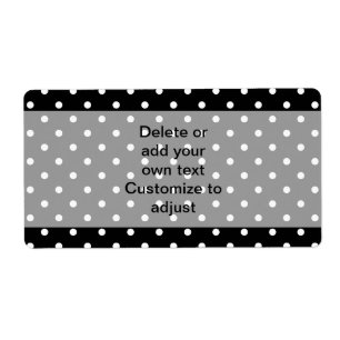 Étiquette Motif à points de polka noir