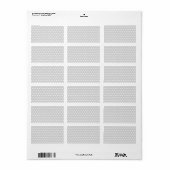 Étiquette Motif à points polka gris clair et blanc. (Feuille entière)