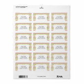 Étiquette Motif à points Polka vert et rose (Feuille entière)