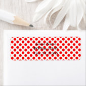 Étiquette Motif à pois rouges (En situation)