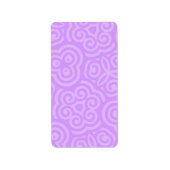 Étiquette Motif Abstrait pourpre (Devant)