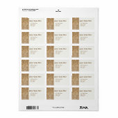 Étiquette Motif Alhambra avec votre adresse (Feuille entière)