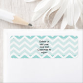 Étiquette Motif Aqua chevron (En situation)