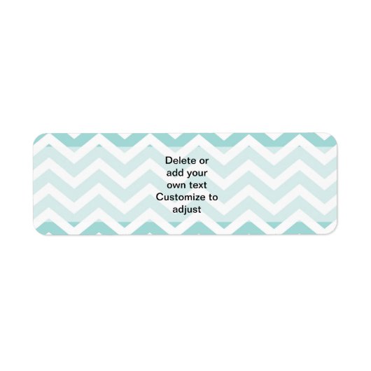 Étiquette Motif Aqua chevron (Devant)