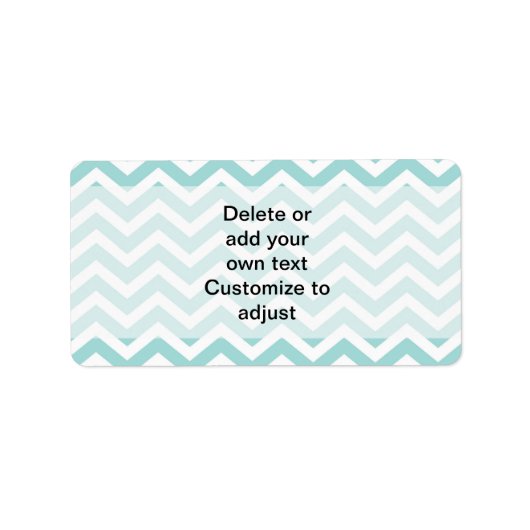 Étiquette Motif Aqua chevron (Devant)