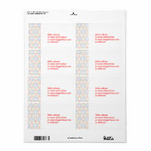 Étiquette Motif Arc-en-ciel (Feuille entière)
