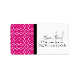 Étiquette Motif assez rose de Quatrefoil
