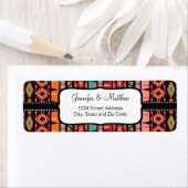 Étiquette Motif aztèque moderne (En situation)